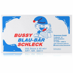 Bussy Schleck Drinks Blau Bär Waldbeer blau 200er Pack 200 x 40ml, Waldbeere, 8000 milliliter Angebot bei HelloDeals