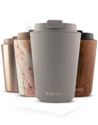 MAMEIDO Thermobecher 350ml, 470ml & 700ml - dichter Kaffeebecher to go aus Edelstahl doppelwandig isoliert, auslaufsicher - Coffee to go Becher warmhaltend (Taupe Grey, 0,35l) 350 ml Taupe Grey Angebot bei HelloDeals