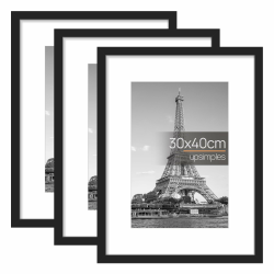 upsimples 3 Pack Bilderrahmen 30x40, Schwarz Rahmen 30x40, Picture Frame für Fotos, Bilder, Poster 30x40cm Schwarz Angebot bei HelloDeals