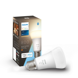 Philips Hue White E27 LED Leuchte 1-er Pack (806 lm), dimmbare LED Lampe für das Hue Lichtsystem mit warmweißem Licht, smarte Lichtsteuerung über Sprache und App 800 Lumen 1-er Pack Angebot bei HelloDeals