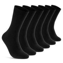 6 | 12 | 24 Paar THERMO Socken Damen & Herren Wintersocken Vollfrottee 39-42 6 Paar | Schwarz Angebot bei HelloDeals