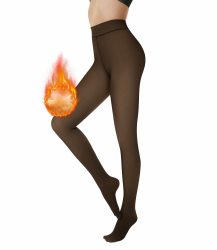 AMIYOYO Thermo Strumpfhose Damen Gefüttert Fleece Thermostrumpfhose Warm Leggings Gefälschte Durchscheinend High Waist Dicke Pantyhose Winter M 220g Schwarz Gefälschte Durchscheinend Angebot bei HelloDeals