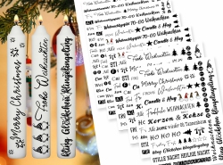 Sugeru 6 PCS Kerzentattoos Weihnachten (200+ Muster) - DIN A5,Wassertransferdruck | DIY asserschiebefolie Kerzen | Kerzenaufkleber Weihnachts Sticker | Kerzen Dekorieren | Ostern,Adventskerze (Ⅲ) Weihnachtenⅲ Angebot bei HelloDeals