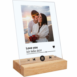 GRAVURZEILE Song Cover Glas Foto aus Acrylglas - Personalisiertes Geschenk mit eigenem Bild im Spotify Musik Cover Design, Küche - Fotogeschenke für Sie & Ihn - Geschenke für Frauen & Männer Angebot bei HelloDeals