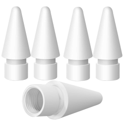 5 Stück Spitzen Ersatz für Apple Pencil 1/2/Pro Generation, Hochempfindliche Ersatzspitzen und Präziser Steuer Stift/Eingabestift Nib für iPad Pencil 5 Stück-Weiß Angebot bei HelloDeals