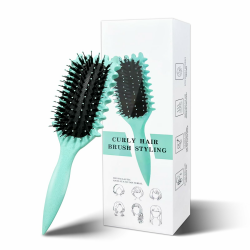 Curl Hair Brush, Curl Define Styling Brush, 2024 Neu Lockenbürste, Curl Define Stylingbürste, Wildschweinborsten Haarbürste, Haarbürste zum Entwirren für Frauen Grün Angebot bei HelloDeals