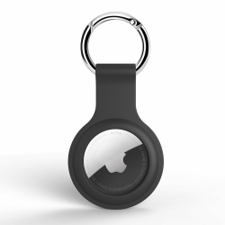 Andwing Silikon Hülle für AirTag, Schutzhülle Kompatibel mit Apple für AirTags Tracker, Keyring Abdeckung Case für Schlüssel, Tasche, und Hund, Schlüsselanhänger für AirTag, für AirTags Hülle Schwarz Angebot bei HelloDeals