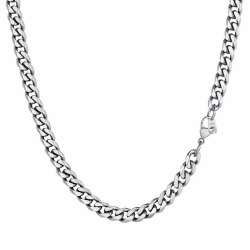 PROSTEEL Herren Halskette Klassische Panzerkette 3/6/9/12mm breit kubanische Gliederkette Herren Hip-Hop Kette Cuban Chain Necklace für Männer Jungen Edelstahl/18k vergoldet 36/46/51/55/61/66/71/76cm Silber-6mm 46.0 Zentimeter Angebot bei HelloDeals