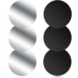 Czkonore Metallplatte Metallplättchen Selbstklebend, 6 Stück Handy Metall Platte Selbstklebende Set, Mit Starkem Kleber für Magnete Kfz Zubehör Handy Handyhalterung Auto, Schwarz + Silber Schwarz + Silber 6 Stück Angebot bei HelloDeals