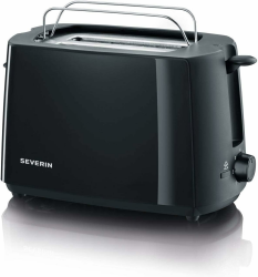 SEVERIN Automatik-Toaster, Toaster mit Brötchenaufsatz, hochwertiger Toaster mit Krümelschublade und 700 W Leistung, schwarz, AT 2287 Angebot bei HelloDeals