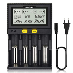 Universal akku Ladegerät, 18650 Baterieaufladegerät mit 4 Schacht, LCD-Display Batterien Ladegerät für Li-Ion LiFePO4 NI-MH NI-Cd AA AAA C 18350 18500 18700 20700 21700 26650 RCR123. C4 Angebot bei HelloDeals