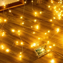 Ollny 10m Lichterkette Batterie 100 LED, Weihnachtsbeleuchtung innen DIY deko, Lichterkette kupferdraht IP44 wasserdicht für Weihnachten, Hochzeit, Party, Garten (warmweiß) Warmweiß 10m Angebot bei HelloDeals