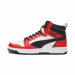 PUMA Unisex Rebound V6 Sneaker 43 EU Puma White Puma Black For All Time Red Angebot bei HelloDeals