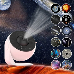 Sternenhimmel Projektor, Home Planetarium, Projektor Lampe Sternenhimmel für Schlafzimmer Kinder Erwachsene mit 12 Planeten Discs, Nebel/Mond/Himmels Galaxie Projektor, Starry Nachtlicht Projektor Schwarz und Weiss Angebot bei HelloDeals