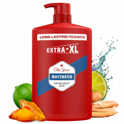 Old Spice Whitewater 3-in-1 Duschgel & Shampoo für Männer, 1L, langanhaltender, frischer Duft in Parfümqualität, Tiefenreinigung für Haare-Gesicht-Körper, sanftes Hautgefühl Whitewater 1 l (1er Pack) Angebot bei HelloDeals