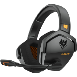 NUBWO G06 Dual Wireless Gaming Headset mit Mikrofon für PS5, PS4, PC, Mobile: 2.4 GHz Wireless + Bluetooth - 100 Stunden - 50mm -Treiber - Orange Angebot bei HelloDeals