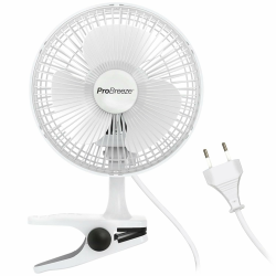 Pro Breeze Mini Ventilator mit Clip - 15 cm Durchmesser, 2 Geschwindigkeitsstufen, starke + stabile Klammer - Ideal als Tischventilator im Büro am Schreibtisch oder Zuhause im Schlafzimmer Weiß Angebot bei HelloDeals