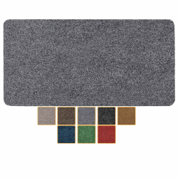 ANRO Fußmatte Schmutzfangmatte waschbar wasserdicht robust Schmutzfänger für Eingang, Haustür, Flur, Küche, Schlafzimmer Poet Größe 40x80cm Carpet Grau 40 x 80cm Grau Angebot bei HelloDeals