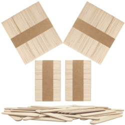 OWLKELA 200 Stück Holzstäbchen, Eisstiele aus Holz, Kombination aus Zwei Größen, Jeweils 100 Stück – 114 mm x 9 mm x 2 mm, 64 mm x 9 mm x 2 mm, Birke, Grundfarbe – Holzeisstiele, DIY 200PCS(S+M) Angebot bei HelloDeals