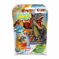 INKEE SURPRISE DINO | Badekugeln Kinder mit Überraschung , Ei-Form Badebombe 100g mit Dinosaurier Figuren , Apple Ice Tea Aroma 1x Dinorex 1 stück (1er Pack) Angebot bei HelloDeals