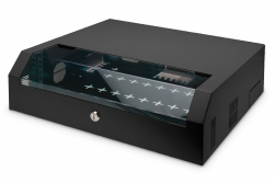 DIGITUS DN-19 04U-PB-B – Netzwerk-Schrank 19 zoll 3 HE + 2 HE – SOHO Serie – Horizontale Aufputz-Wandmontage – Kompakt – Traglast 30 kg – Schwarz NW-Schrank SOHO Serie Einzelartikel Schwarz Angebot bei HelloDeals