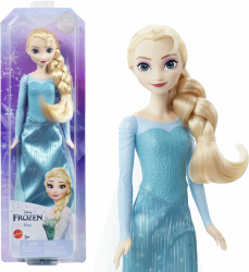 Mattel Disney Die Eiskönigin Elsa Puppe, Die Eiskönigin Puppe, kämmbare blonde Haare, beweglich, ausziehbare Schuhe, Disney Geschenke, Spielzeug ab 3 Jahre, HLW47 Elsa Kämmbare Haare Angebot bei HelloDeals