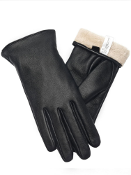 vislivin Vollhand Touchscreen-Handschuhe für Damen Leder Handschuhe Warmer Winter SMS Autofahren Handschuh Schwarz M Angebot bei HelloDeals