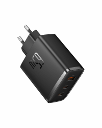 Baseus USB C Ladegerät, 65W USB C Netzteil 3-Port PD Ladegerät mit PPS, GaN Schnellladegerät kompatibel mit MacBook Pro/Air, iPhone 15/14/13/12 Serie, iPad Pro, Galaxy S23 Ultra, S23+, S23, S22 usw Negro Angebot bei HelloDeals