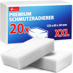 RSW24 20x XXL Schmutzradierer Schwamm | Premium Radierschwamm - 125x65x30mm - Schmutz mit dem Wunderschwamm wegradieren, der ideale Reinigungsschwamm Angebot bei HelloDeals