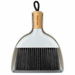 MR.SIGA Mini Kehrschaufel und Bürste Set, tragbareReiniqungsbürste und Kehrschaufel Combo mit Bambusgriff, 1 Set Angebot bei HelloDeals