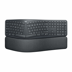 Logitech ERGO K860 kabellose ergonomische Tastatur – geteilte Tastatur, Handballenauflage, natürliches Tippen, schmutzabweisendes Material, Bluetooth und USB-Verbindung, für Windows/Mac - Graphit Angebot bei HelloDeals