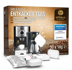 Coffeeano 50 Entkalkungstabletten für Kaffeevollautomaten und Kaffeemaschinen. Entkalkungs-Tabs für Delonghi, Siemens, EQ-Serie, Jura, Krups, Bosch, Miele, Melitta, WMF uvm. Tabs 50 stück (1er Pack) Angebot bei HelloDeals