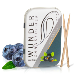 Wunder Zahnstocher - Zahnstocher mit Geschmack - gute Alternative zu Kaugummi - hilft gegen Nägelkauen - frischer Atem mit Aromatisierte Zahnstocher - Zuckerfrei, Vegan (Blaubeere) BLUEBERRY - BLAUBEERE Angebot bei HelloDeals