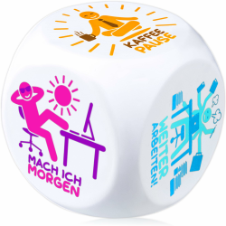 MACH MAL PAUSE® Anti Stress Würfel - der Bunte Stresswürfel mit 6 lustigen Aktionen zum Stressabbau ist das Geschenk für Kollegen Studenten Freunde - Büro Spielzeug für Mitarbeiter ohne Nerven Anti-Stress Würfel (Piktogramme) Angebot bei HelloDeals