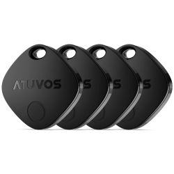 ATUVOS Air Tag Smart Tracker 4er Pack, Schlüsselfinder KeyFinder Kompatibel mit Apple Wo ist? APP (iOS NUR, Android Not Supported), Bluetooth Key Finder für Gepäck/Taschen/Koffer, Austauschbarer Akku Schwarz / 4er Pack Angebot bei HelloDeals
