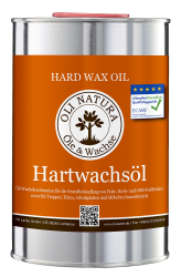OLI-NATURA Hartwachsöl, geprüft Allergikerfreundlich, lebensmittelecht-zertifiziert, 1L, farblos - natur 1 Liter Single Angebot bei HelloDeals