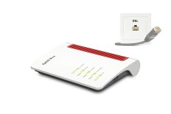 AVM FRITZ!Box 7510 (Wi-Fi 6 DSL-Router (WLAN AX), bis zu 600 MBit/s (2,4 GHz), VDSL-Supervectoring 35b bis zu 300 MBit/s, WLAN Mesh, DECT-Basis, Media Server, geeignet für Deutschland) Angebot bei HelloDeals