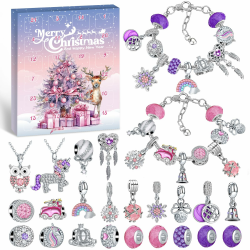 Hymarvo Adventskalender 2024 Kinder Mädchen, Weihnachtskalender Schmuck Basteln Mädchen Armbänder Halsketten, 24 Füllung Adventskalender Schmuck Weihnachten Geschenke Mädchen 6 7 8 9 10 11 12 13 Jahre Rosa Angebot bei HelloDeals