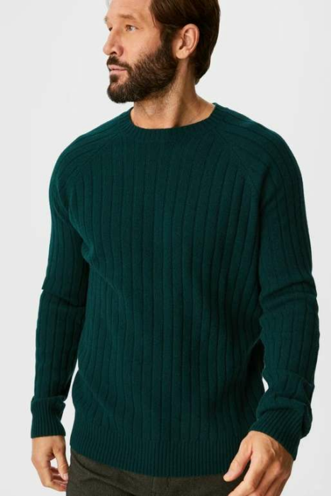 C&A Premium Herren Kaschmir-Pullover in 3 Farben