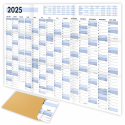 XXL Wandkalender 2025 groß (90x60cm) - Jahresplaner 2025 quer als Kalender für die Wand - Jahreskalender für 14 Monate mit Ferienübersicht - Kalender gefalzt für das Büro Angebot bei HelloDeals