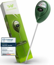 Wendowerk® Boden Feuchtigkeitsmesser für Pflanzen - [Grün/Schwarz] - Ohne Batterien - Verbessertes Feuchtigkeitsmessgerät Pflanzen [2024] – Premium Bodentester Angebot bei HelloDeals