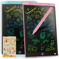 [2 STÜCKE]LCD Schreibtafel 10 Zoll, Genialba Buntes LCD Schreibtablett, LCD Writing Tablet, Elektronischer Tablette, Grafiktablett für Kinderspiele 2 3 4 5 6 7 Jahre Jungen Mädchen (Blau&Rosa) 10 Zoll Rosa&Blau Angebot bei HelloDeals