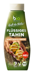 biozentrale flüssiges Tahin | 310 g | vegan & glutenfrei | in der Squeezeflasche, schütteln & fertig | Proteinquelle | als Topping für Bowls oder zum Verfeinern von Dips Angebot bei HelloDeals