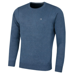 Calvin Klein Herren mit Rundhalsausschnitt aus weicher Baumwolle Sweater L Denim Marl Angebot bei HelloDeals