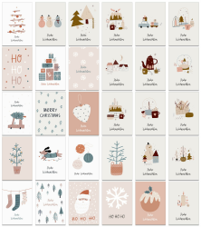 Weihnachtskarten mit Umschlag Set 30 Stück - A6 Klappkarten Weihnachtsgrußkarten Angebot bei HelloDeals