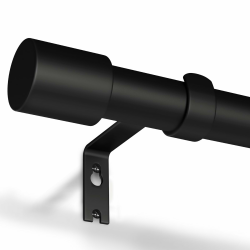 Gardinenstange Schwarz 76-228 cm Vorhangstange Ausziehbar 19 mm Durchmesser für Schlafzimmer, Wohnzimmer oder Küche von GEEBOBO 76-228cm Schwarz Angebot bei HelloDeals