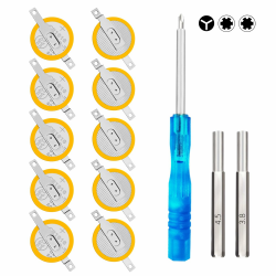 CR1616 Batterien mit Schaft kompatibel mit Game Boy, Gameboy Color GBA mit Sicherheits-Bit-Schraubendreher 3,8 mm 4,5 mm Angebot bei HelloDeals