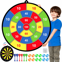 29" Doppelseitige Dartscheibe Anzug Kinder Game Mit 12 klebrigen Bällen,6 Darts,wurfspiel,Indoor/Outdoor Sport Fun Party Game,Spielzeug,Geburtstagsgeschenke für 3 4 5 6 7 8 9-12 Jahren Jungen Mädchen Angebot bei HelloDeals