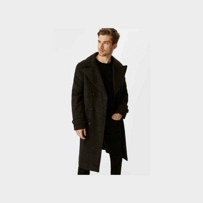 C&A Trenchcoat - Woll-Mix - kariert