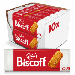 Lotus Biscoff | Original Karamellisierter Keks | Einzigartiger Knuspriger Geschmack | Vegan | Kein Zusatz von Aromen oder Farbstoffen | 10 x 250g | 2.5 kg 250 g (10er Pack) Angebot bei HelloDeals